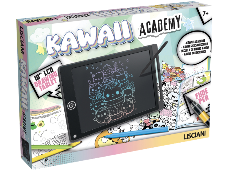 Kinder-Zeichenset mit einem 10-Zoll-LCD-Tablet und einem Fude-Pen.