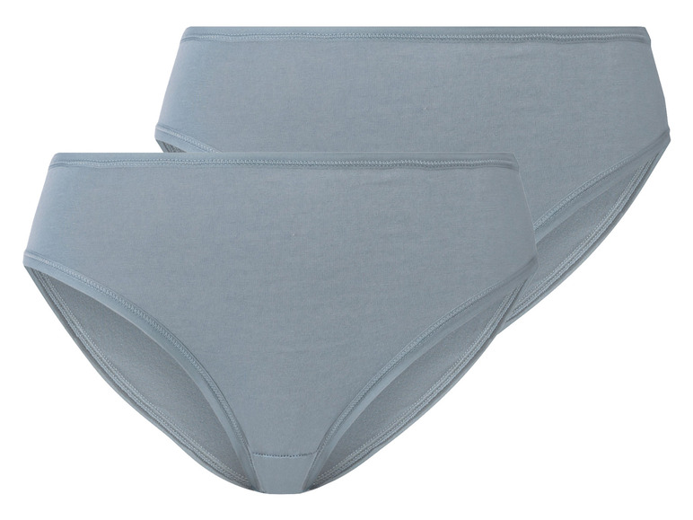 Zwei Paar graue Damen-Slips.