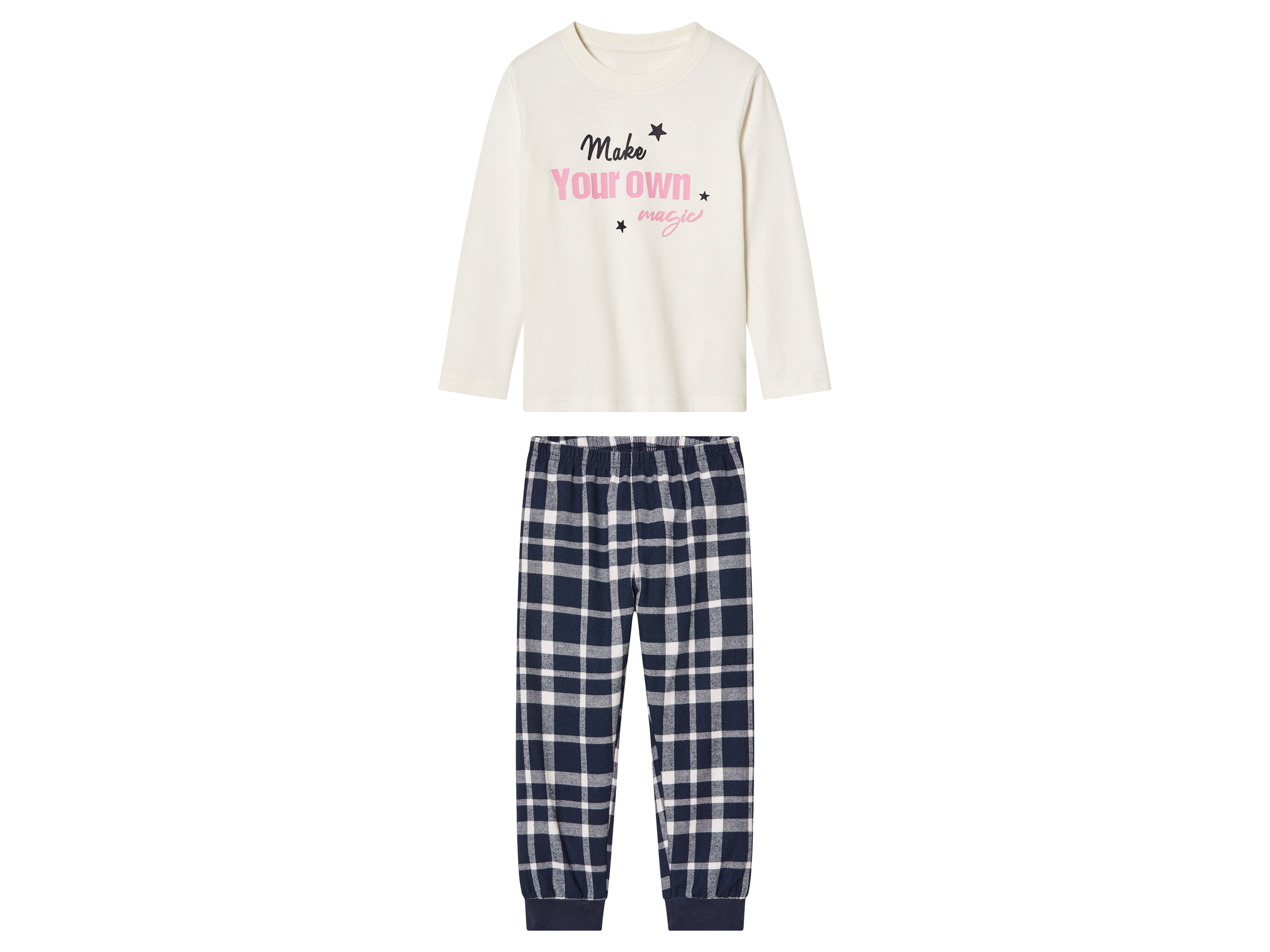 lupilu® Kleinkinder Mädchen Pyjama lang (Weiß, 122/128) | 04335814039684