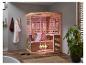 HOME DELUXE Infrarotsauna in einem modernen Badezimmer mit Handtüchern und Pflanzen.