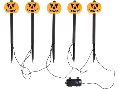 Halloween Gartenspieße (Kürbis)