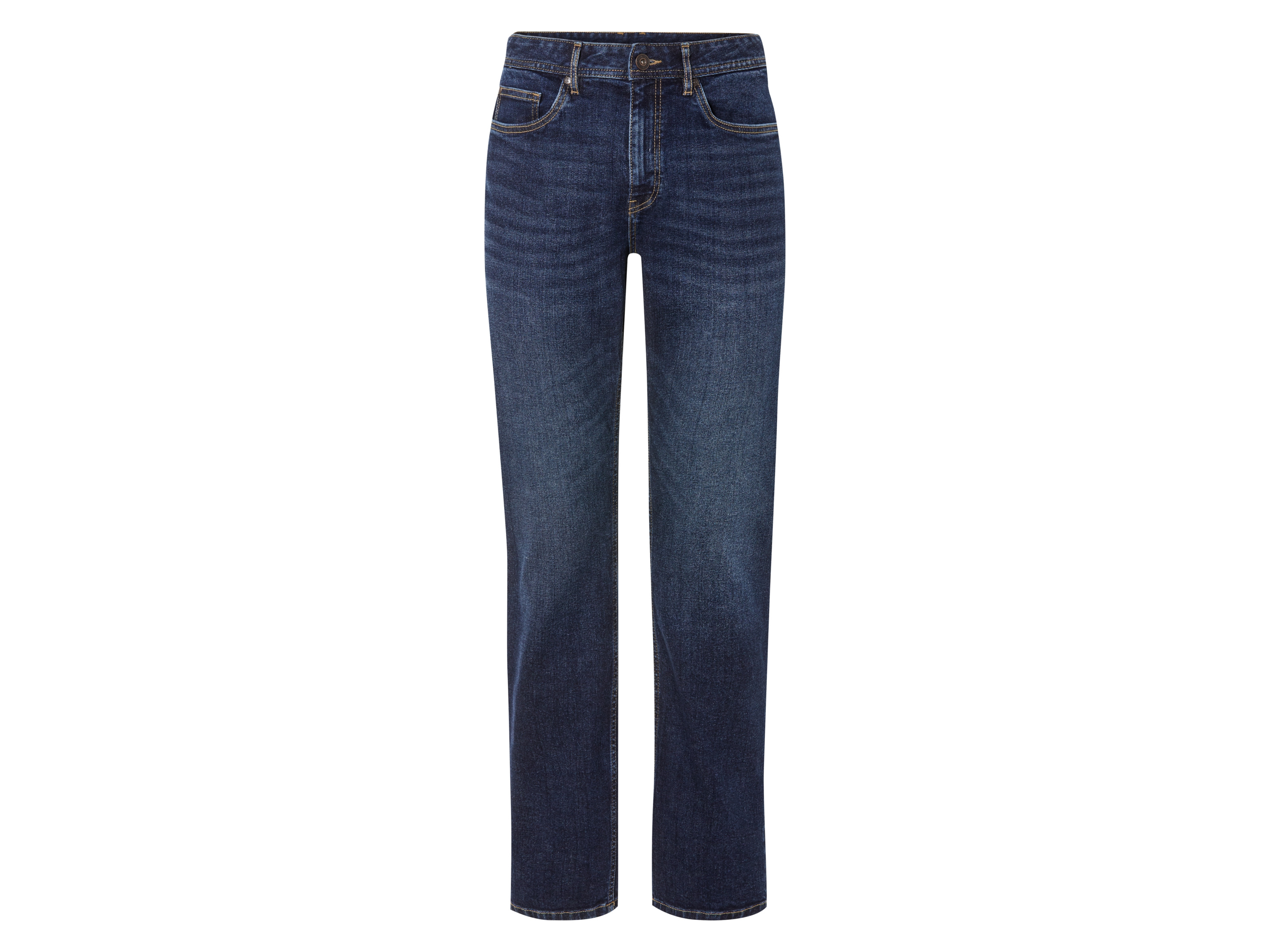 LIVERGY® Herren Jeans straight fit (Dunkelblau, 54 (38/34))““ | hoher Baumwollanteil Passform: Straight Fit Schnitt: gerade geschnitten Leibhöhe: normale Leibhöhe Länge: 30 – 34 inch Material: Baumwolle, 1 % Elasthan Lycra® Pflegehinweis: waschen bei max. 40 °C nicht bleichen schonende Trocknung im Wäschetrockner bei max. 60 °C bügeln bis 150 °C Stufe 2. Dampfbügeleisen kann verwendet werden nicht trockenreinigen Größe: 46 30/30 – 54 38/34 Meine Lidl-Größe – so einfach gehts Deine Größe findest du in der Lidl-Größentabelle . Oeko-Tex® Made IN Green Labelnummer: M27Melg46 Aitex Das unabhängige Label Oeko-Tex® Made IN Green ermöglicht ein über die Lieferkette nachverfolgbares Produktlabel für alle Arten von Textilien. Es gibt dir die Gewissheit, dass das Textilprodukt unter folgenden Aspekten produziert wurde: Produkt- und Verbrauchersicherheit durch Prüfung auf Schadstoffe Umweltverantwortung bei Prozessen und Beschaffung durch Optimierung des Chemikalienmanagements und der Abwasserqualität Soziale Verantwortung durch faire Löhne