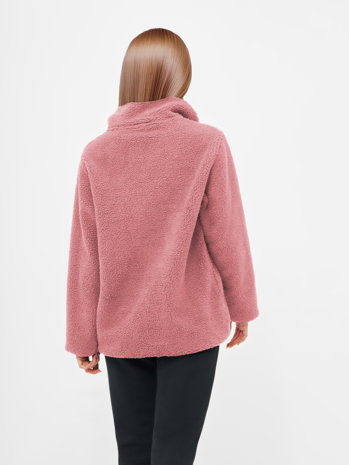 Thumbnail - BENCH Damen Pullover mit Reißverschlusss (Pink, L)