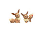 Zwei Pokémon Eevee-Bausätze aus Bausteinen.