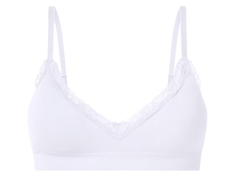 Weißer Bralette-BH mit Spitzenbesatz