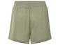Grüne Strickshorts für Damen.