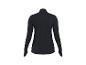 Schwarze langärmelige Sportjacke mit Stehkragen, Rückansicht