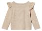 Beige Langarmshirt mit Spitzendetails für Babys.