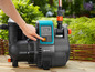 Eine automatische Gardena Gartenpumpe.