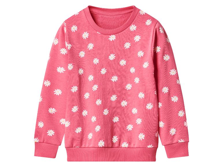 Rosa Kinder-Sweatshirt mit weißem Gänseblümchenmuster