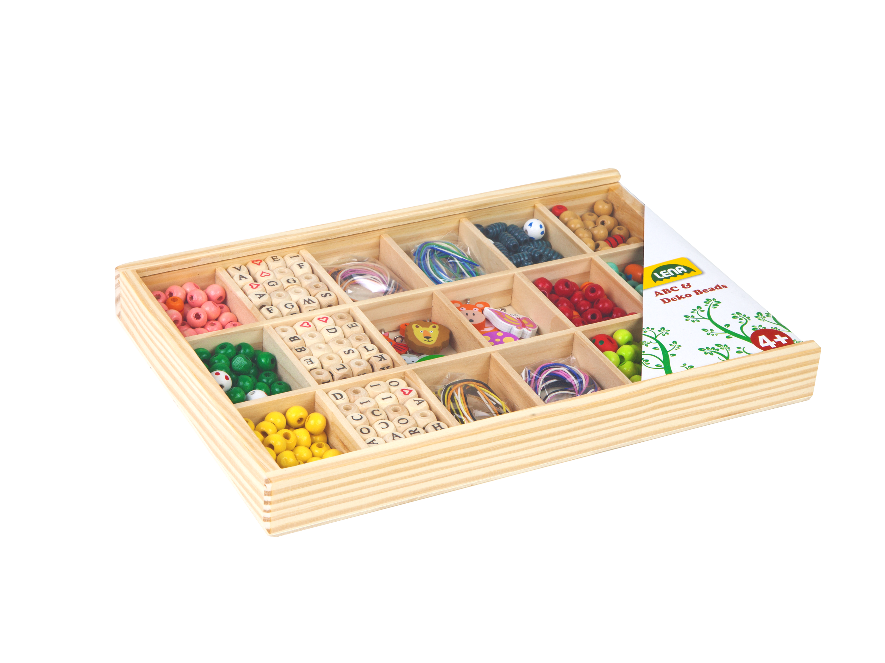 Thumbnail - LENA Holzperlen, Holzkassette groß