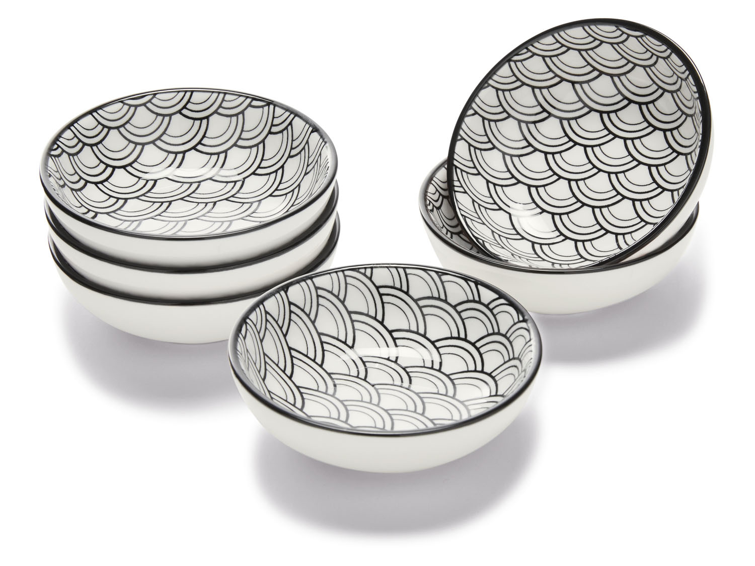 Ceramica Dipschaelchen 4er-Set Stern Bianco Set-Ciotole