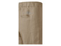 Beige Leinenhose mit Gummizug in der Taille