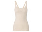 Beige Tanktop mit Spitzendetails.