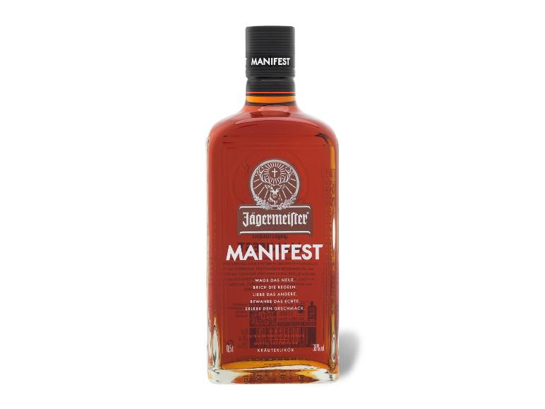 Jägermeister Manifest 38% Vol Kräuterlikör in der 0,5 l Flasche.