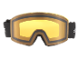 Gelbe Skibrille mit schwarzem Band und Rahmen, Aufschrift „S1 SPEQ GmbH“ an der Seite.