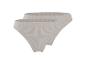 Set aus 2 beigen gerippten High-Waist-Slips.