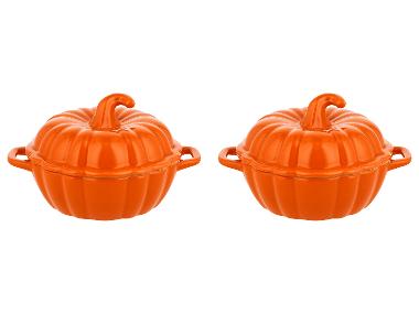 SILVERCREST® Auflaufformen-Set, in Kürbisform