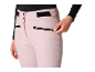 Rosa Damen-Skihose mit Reißverschlusstasche