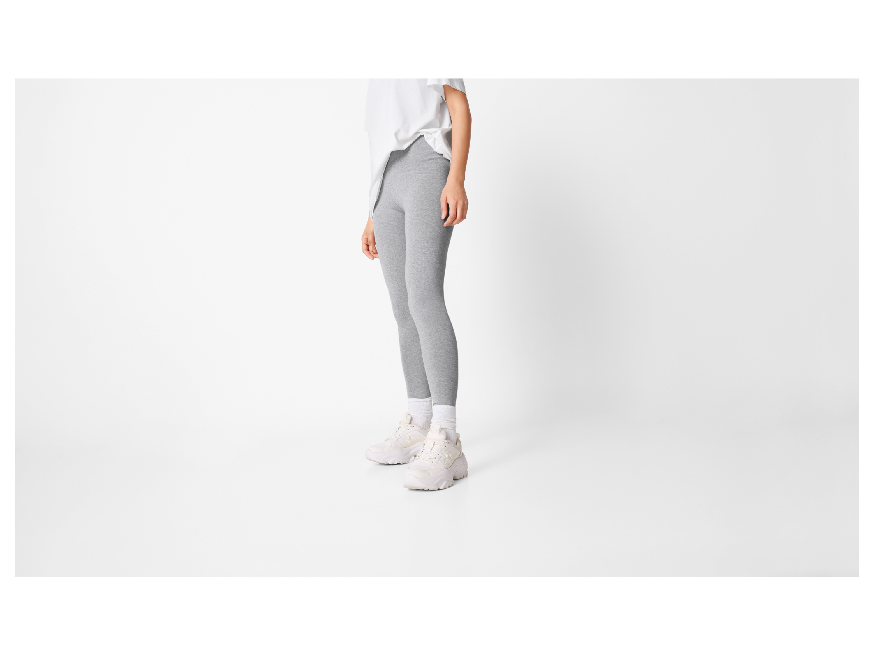 Thumbnail - esmara® Damen Leggings (Schwarz/Grau, M (40/42))