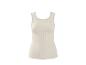 Damen-Tanktop in Beige mit Rippstrick