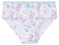 Weiße Unterhose mit Peppa Pig-Motiv, Planeten und Regenbögen.