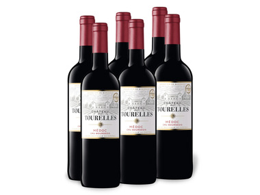 6 x 0,75-l-Flasche Weinpaket Château des Tourelles Médoc Cru Bourgeois AOC trocken, Rotwein