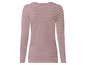 Langärmliges Shirt für Damen mit rot-weißen Streifen.