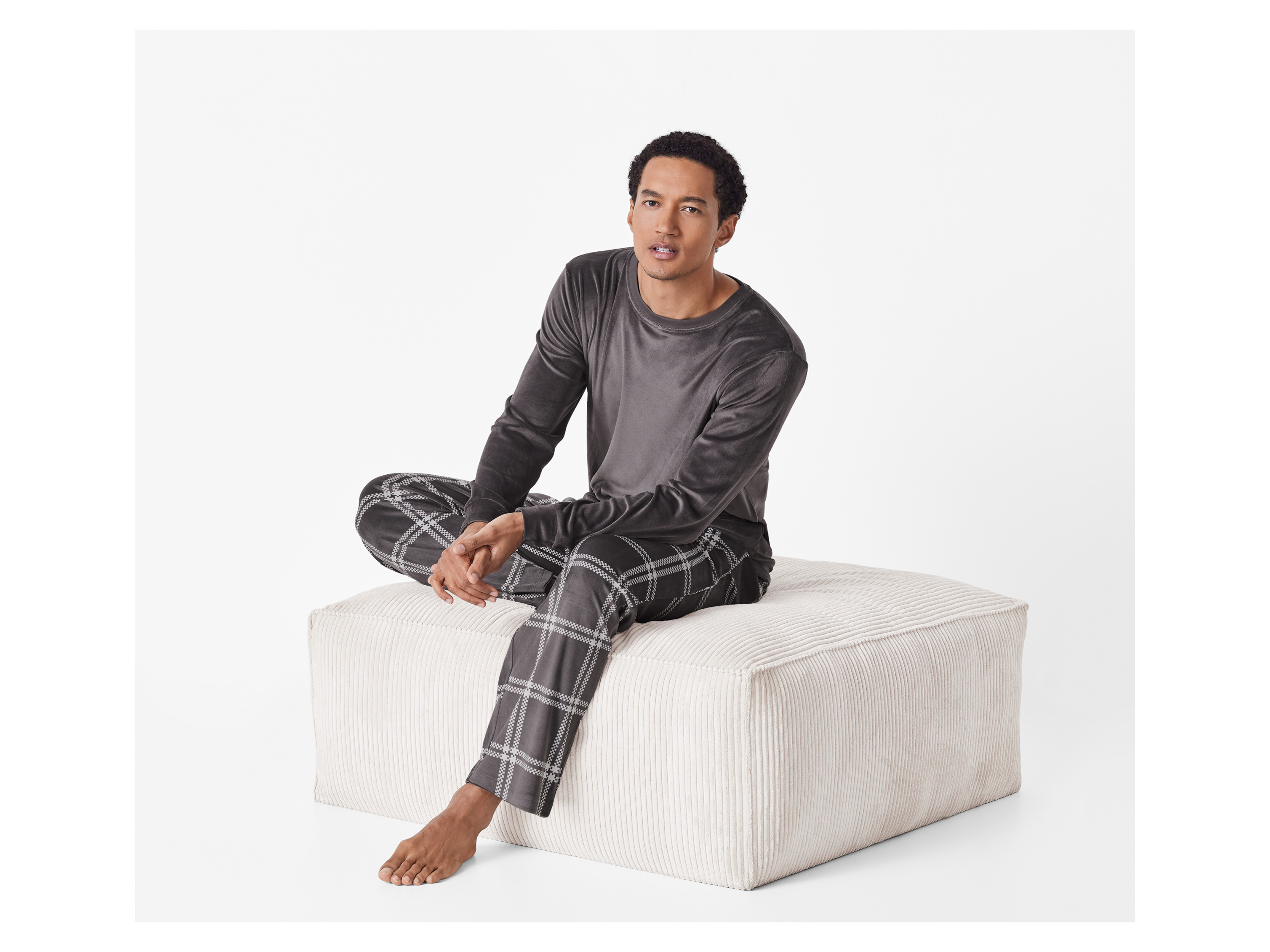 Thumbnail - esmara Men Herren Nicki-Pyjama (Grau, L (52/54))