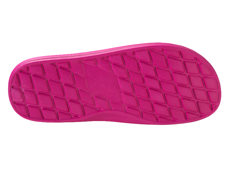 Rosa Flip-Flop-Sohle mit strukturiertem Muster.