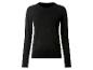 Schwarzer Langarm-Pullover mit Rundhalsausschnitt