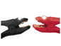 Schwarze und rote Starterkabel mit LED-Licht.