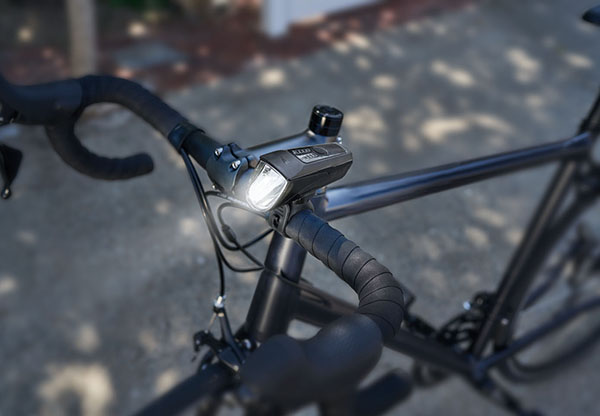 CRIVIT® Fahrradleuchtenset LED, Akku mit Bremslichtfunktion, 2-teilig