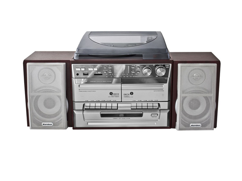 Gehe zu Vollbildansicht: Karcher KA 320 Kompaktanlage mit CD-Player - Radio - Kassette - Plattenspieler - USB / SD - Bild 2