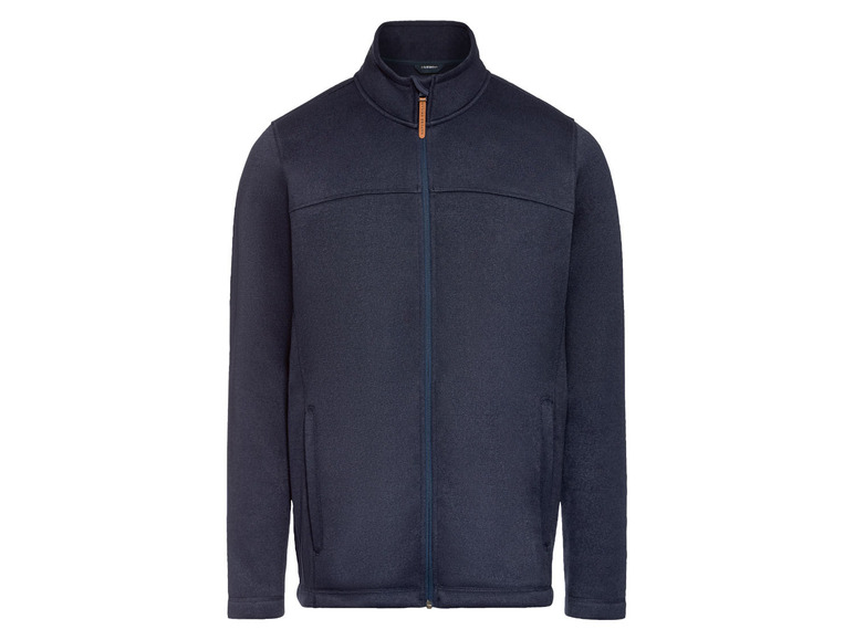 LIVERGY® Herren Strickfleecejacke, mit Stehkragen