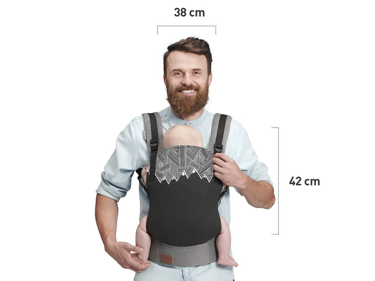 Gehe zu Vollbildansicht: Kinderkraft Babytrage »Milo«, vor dem Bauch & auf dem Rücken tragbar, ergonomisches Design - Bild 26