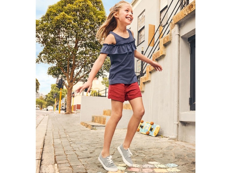 Gehe zu Vollbildansicht: PEPPERTS® Kinder Shorts Mädchen, mit Eingrifftaschen, Gummizugbund, aus Viskose - Bild 11