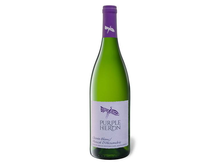 Gehe zu Vollbildansicht: Purple Heron Südafrika Chenin Blanc/Muscat lieblich, Weißwein 2019 - Bild 1