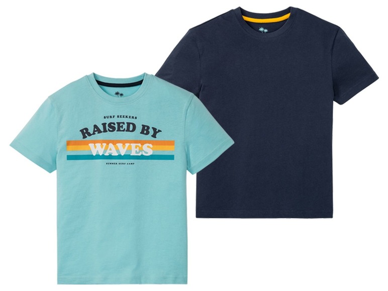 Gehe zu Vollbildansicht: PEPPERTS® T-Shirt Jungen, 2 Stück, mit Sommer-Print, aus reiner Baumwolle - Bild 18