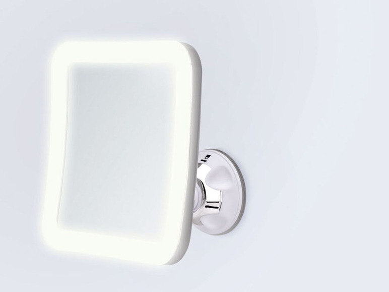 Gehe zu Vollbildansicht: MIOMARE® LED-Kosmetikspiegel, Rand mit LED-Licht, drehbarer Spiegel, 5-fache Vergrößerung - Bild 15