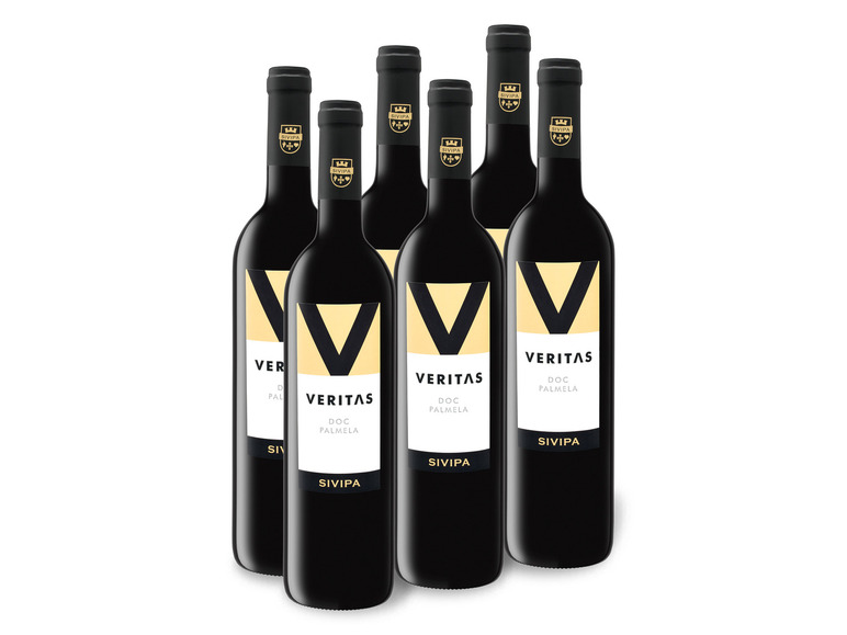 Gehe zu Vollbildansicht: 6 x 0,75-l-Flasche Weinpaket Veritas Palmela DOC trocken, Rotwein - Bild 1