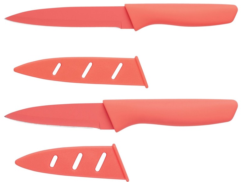 Gehe zu Vollbildansicht: ERNESTO® Kushino-Messer, 2-teilig, inklusive Klingenschutzhüllen, mit Antihaftbeschichtung - Bild 4