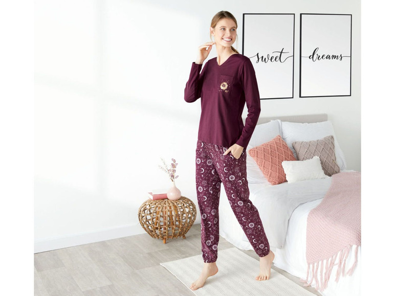 Gehe zu Vollbildansicht: ESMARA® Pyjama Damen, aus reiner Baumwolle - Bild 3