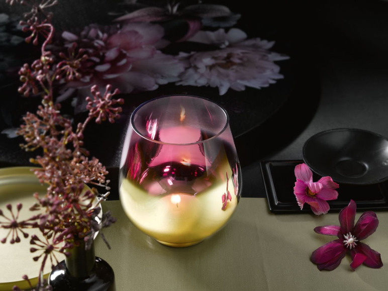 Gehe zu Vollbildansicht: MELINERA® Glas Teelichter, mit Glanzbeschichtung - Bild 3