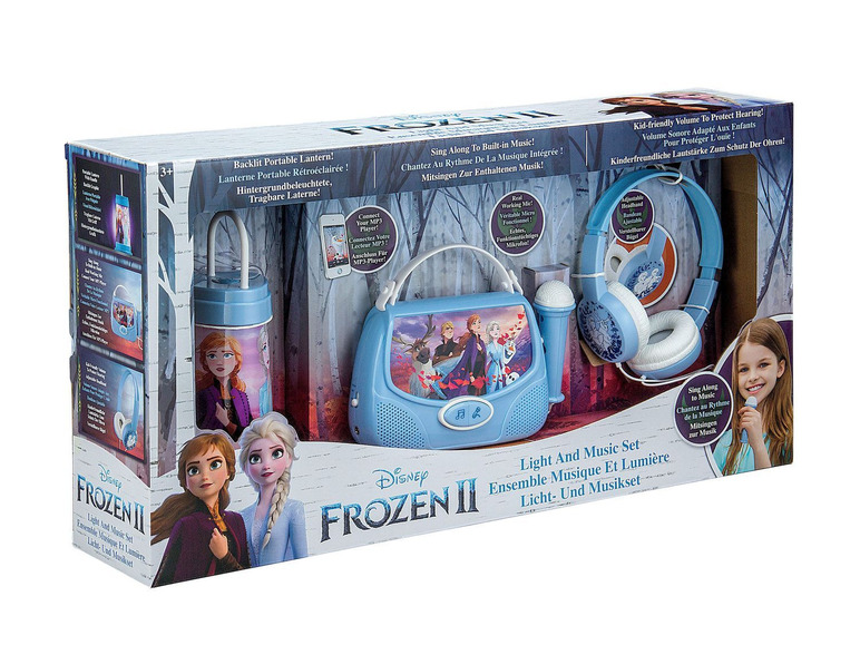 Gehe zu Vollbildansicht: ekids Frozen 2 Bundle bestehend aus Kopfhörer Karaoke Nachtlampe - Bild 3