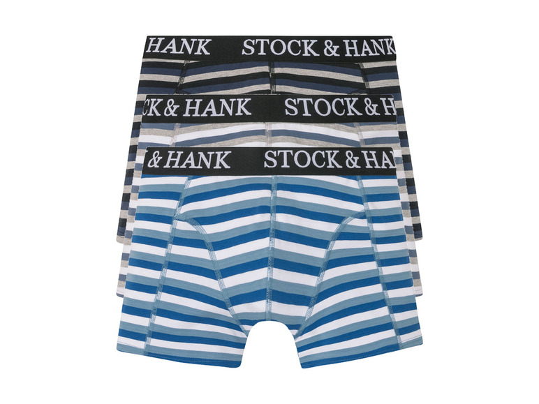 Gehe zu Vollbildansicht: Stock&Hank Boxer Herren, 3 Stück, mit elastischem Bund - Bild 1