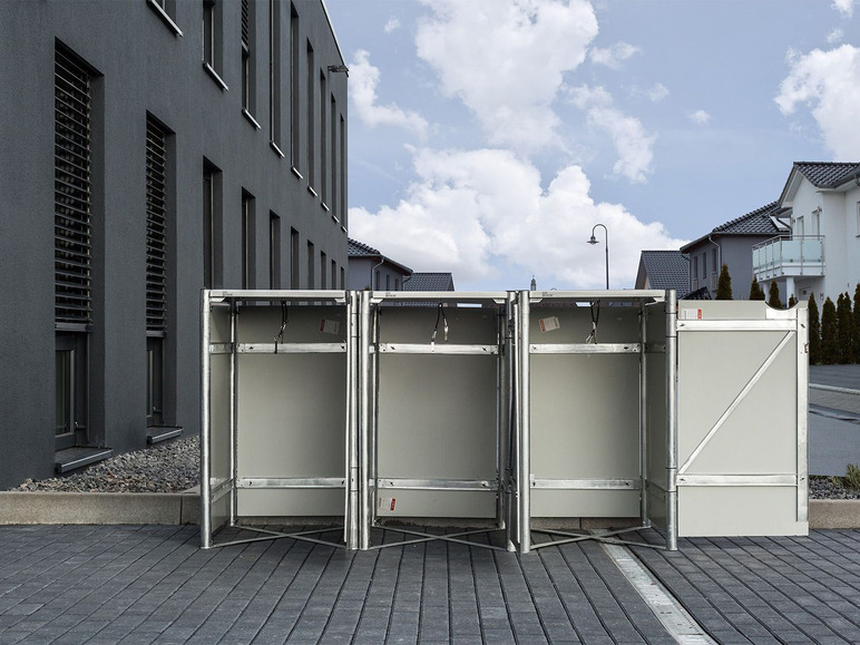 Gehe zu Vollbildansicht: HIDE Dänemark Mülltonnenbox, für Mülltonnen bis 240 Liter, mit Tür und Klappdeckel - Bild 8
