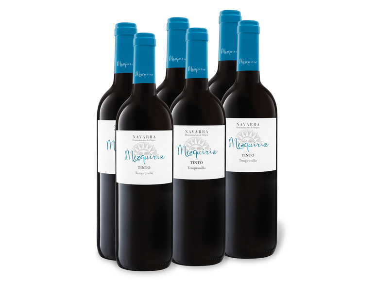 Gehe zu Vollbildansicht: 6 x 0,75-l-Flasche Weinpaket Mezquiriz Tinto Navarra DO trocken, Rotwein - Bild 1
