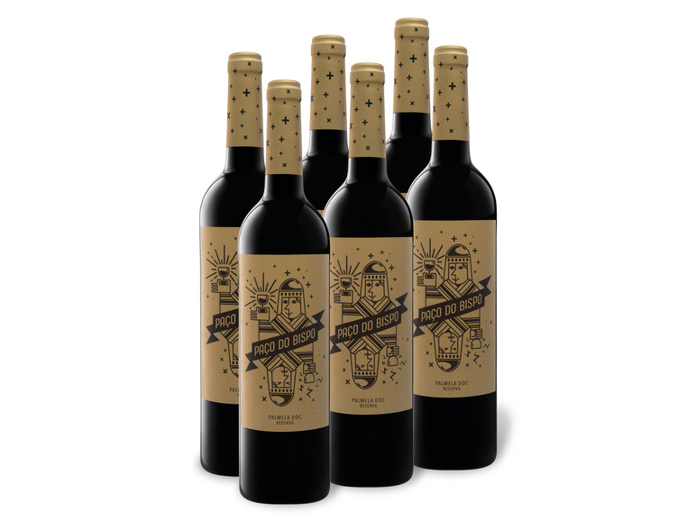 Gehe zu Vollbildansicht: 6 x 0,75-l-Flasche Weinpaket Paço do Bispo Palmela DOC Reserva, Rotwein - Bild 1