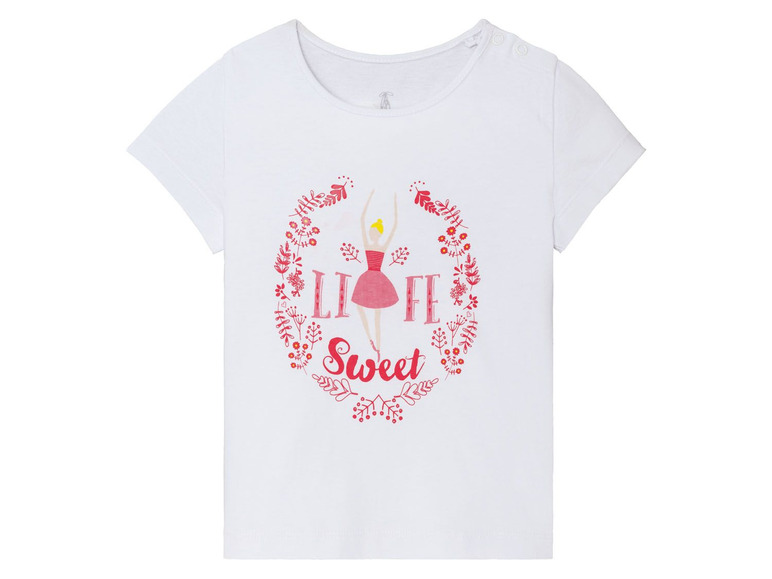 Gehe zu Vollbildansicht: LUPILU® Kleinkinder T-Shirts Mädchen, 3 Stück, mit Print - Bild 5